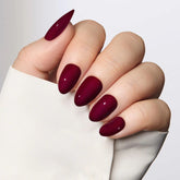 Grape Red Oval Nails - Press On Nails | Long Lasting & Reusable Nail Pop Studio